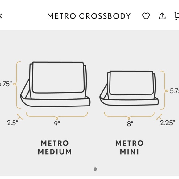 Portland Leather- Metro Crossbody - Medium size in Bone Color. - Picture 3 of 4